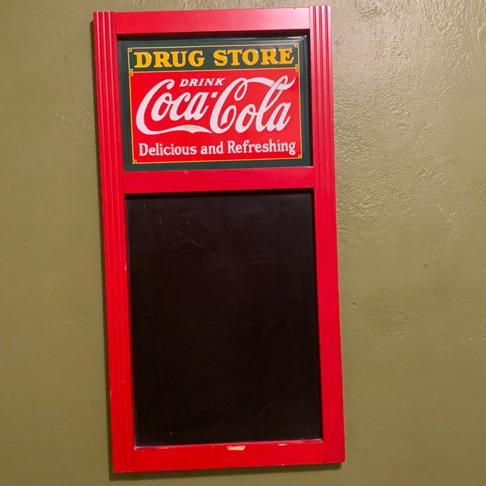 Coca Cola chalkboard